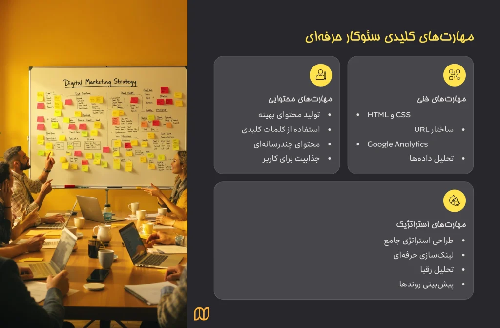 مهارت‌های کلیدی سئو کار حرفه ای